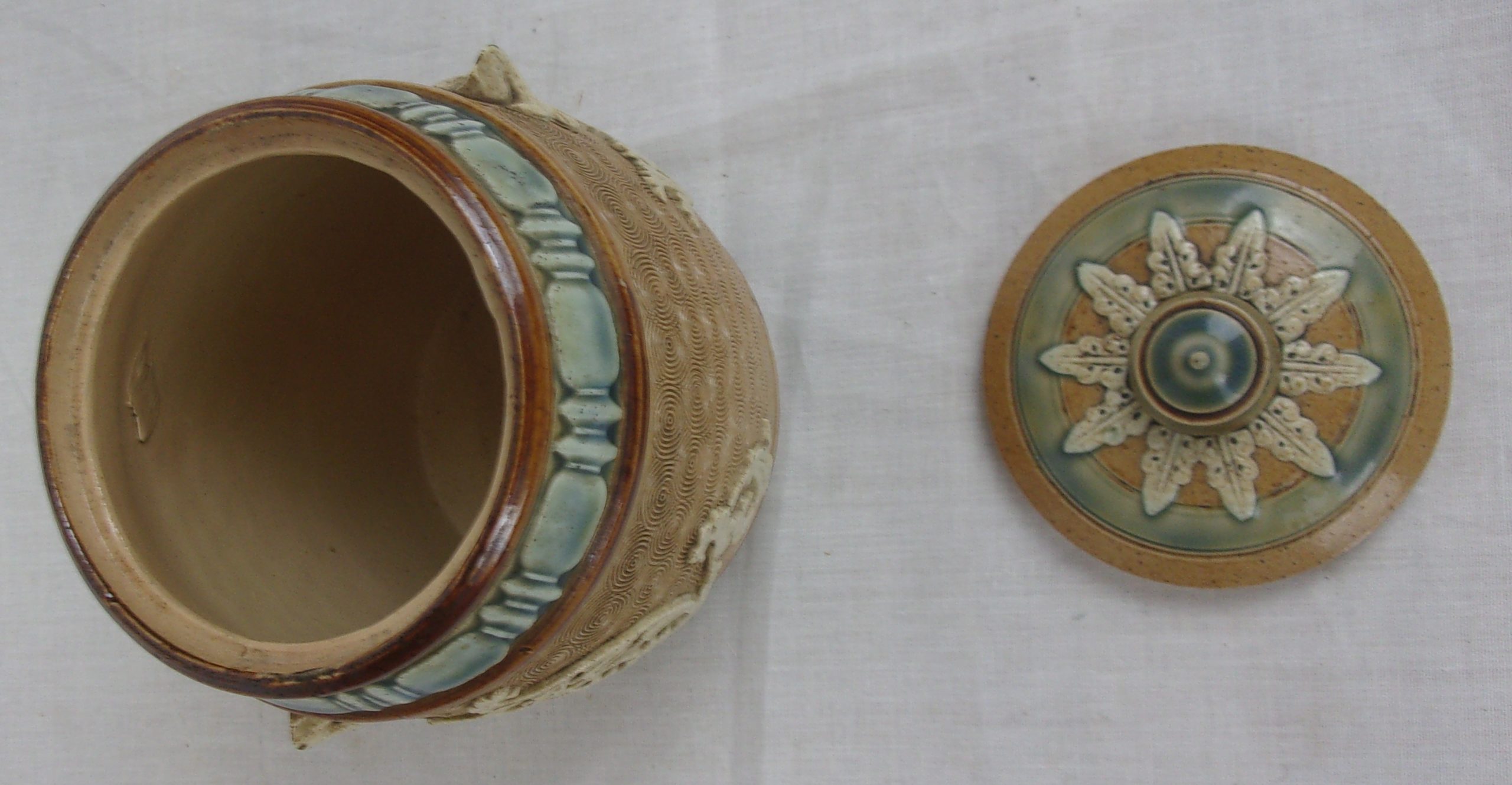 Royal Doulton Slaters Tobacco Jar With Applique Decoration - Image 8