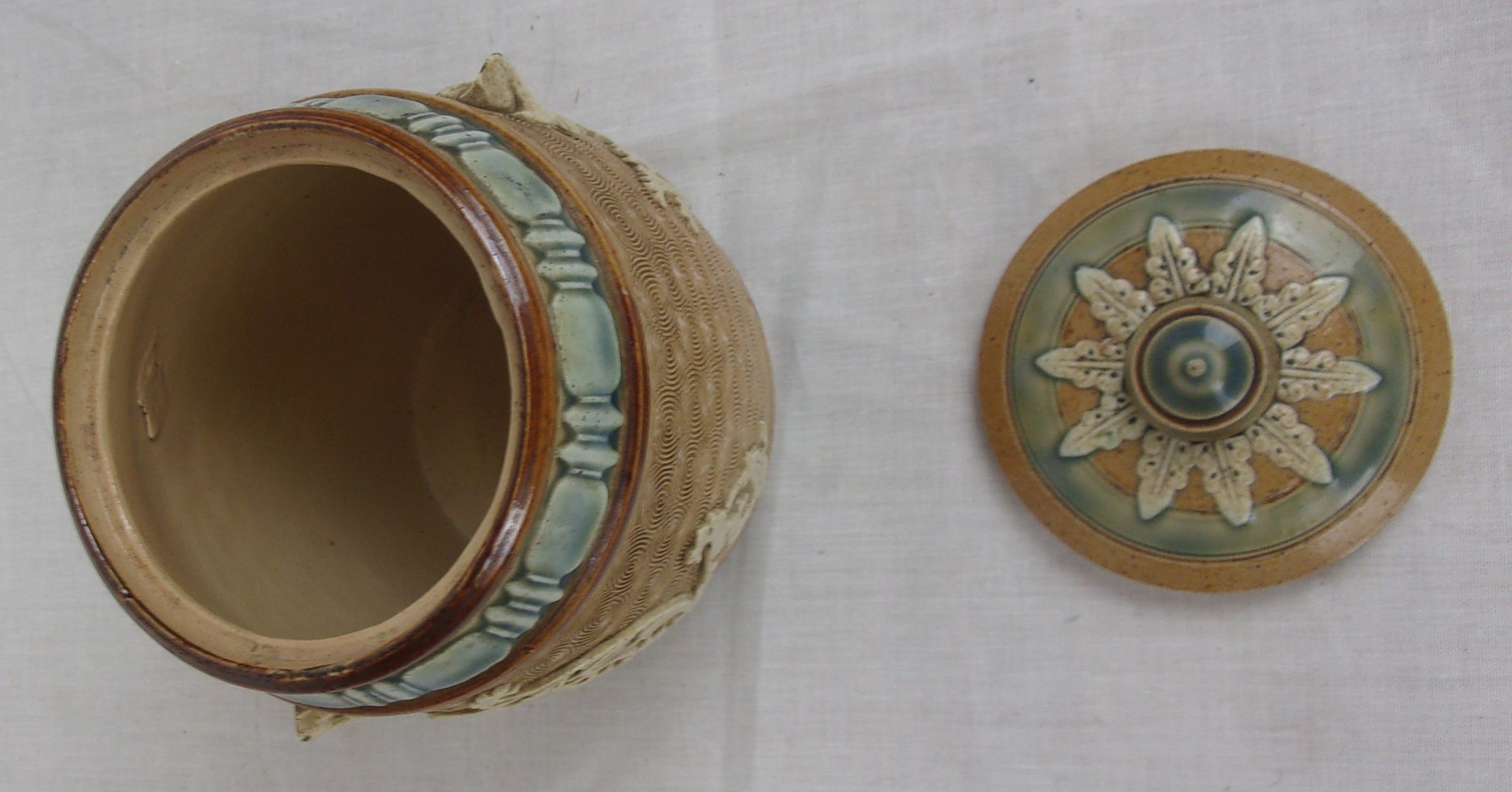 Royal Doulton Slaters Tobacco Jar With Applique Decoration - Image 9