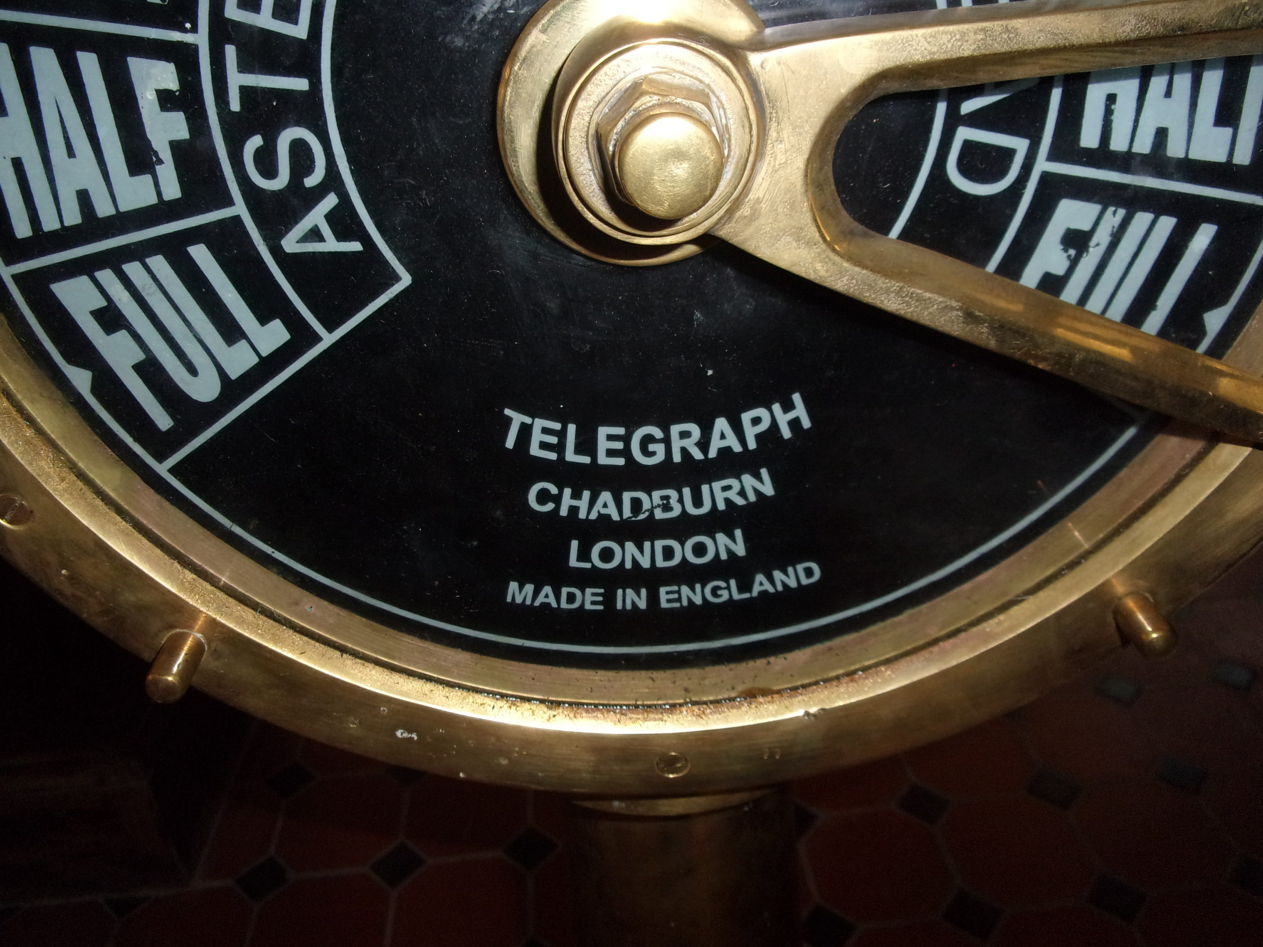 Full Size Original Chadburn Single Pull Brass Ships Telegraph - Image 5