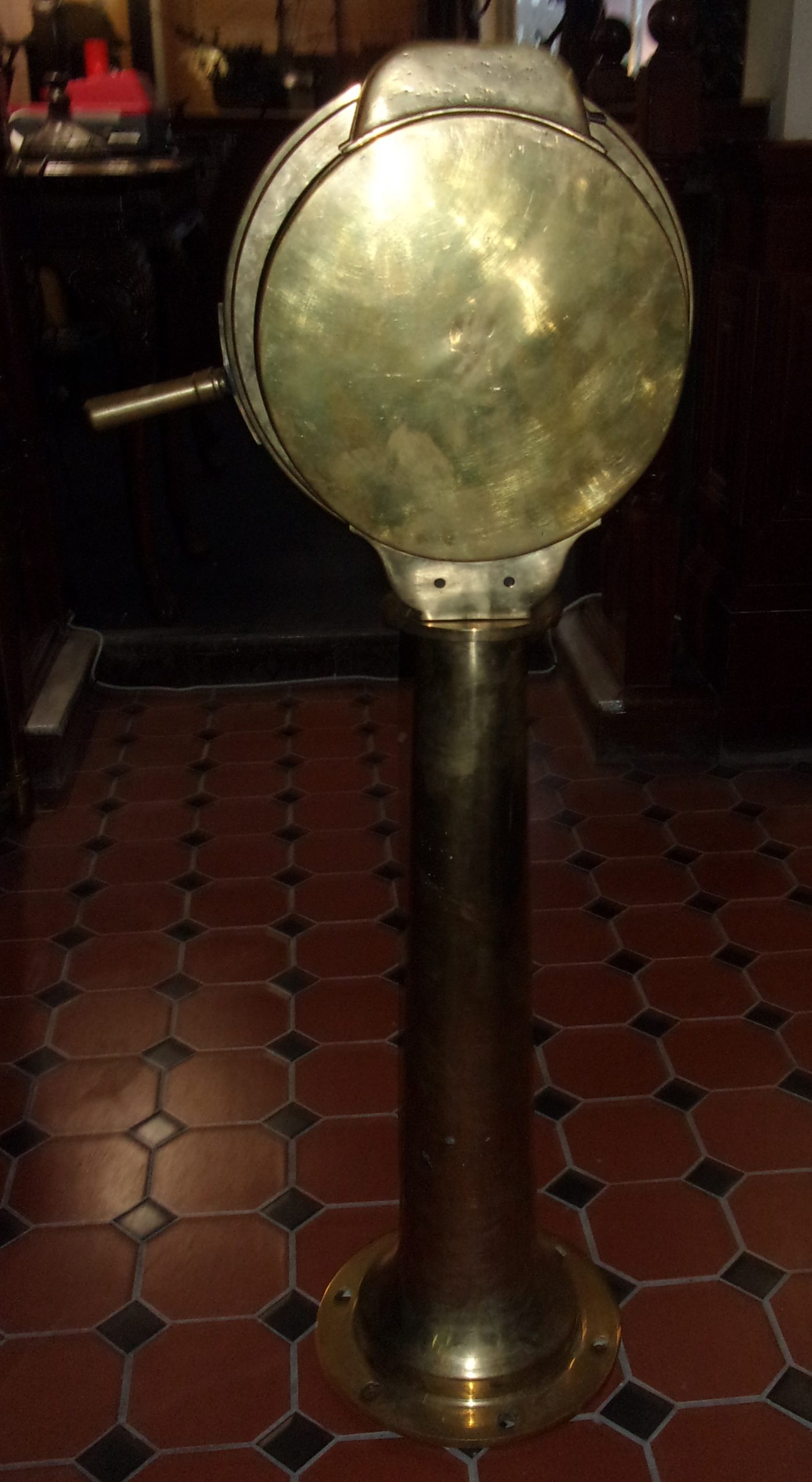 Full Size Original Chadburn Single Pull Brass Ships Telegraph - Image 7