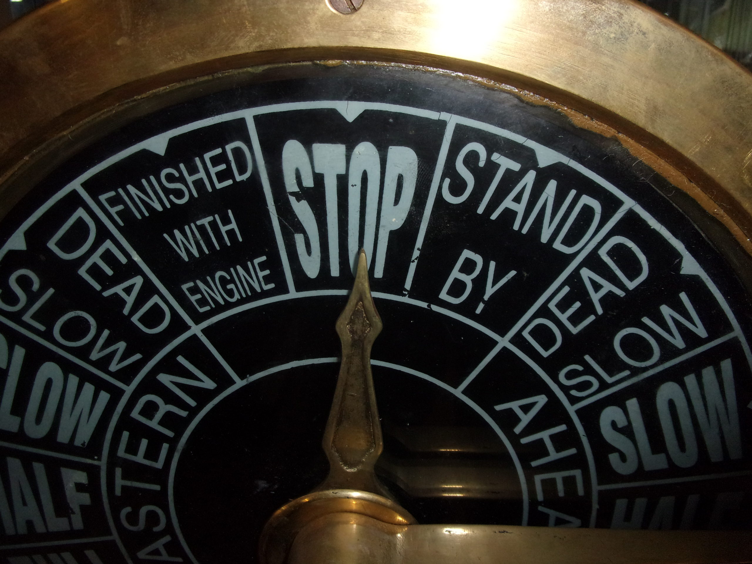 Full Size Original Chadburn Single Pull Brass Ships Telegraph - Image 15