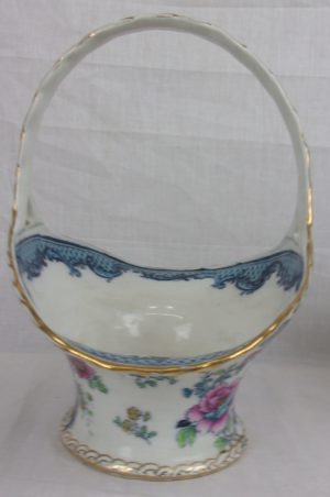 Losol Ware Basket Vase With Asiatic Pheasant