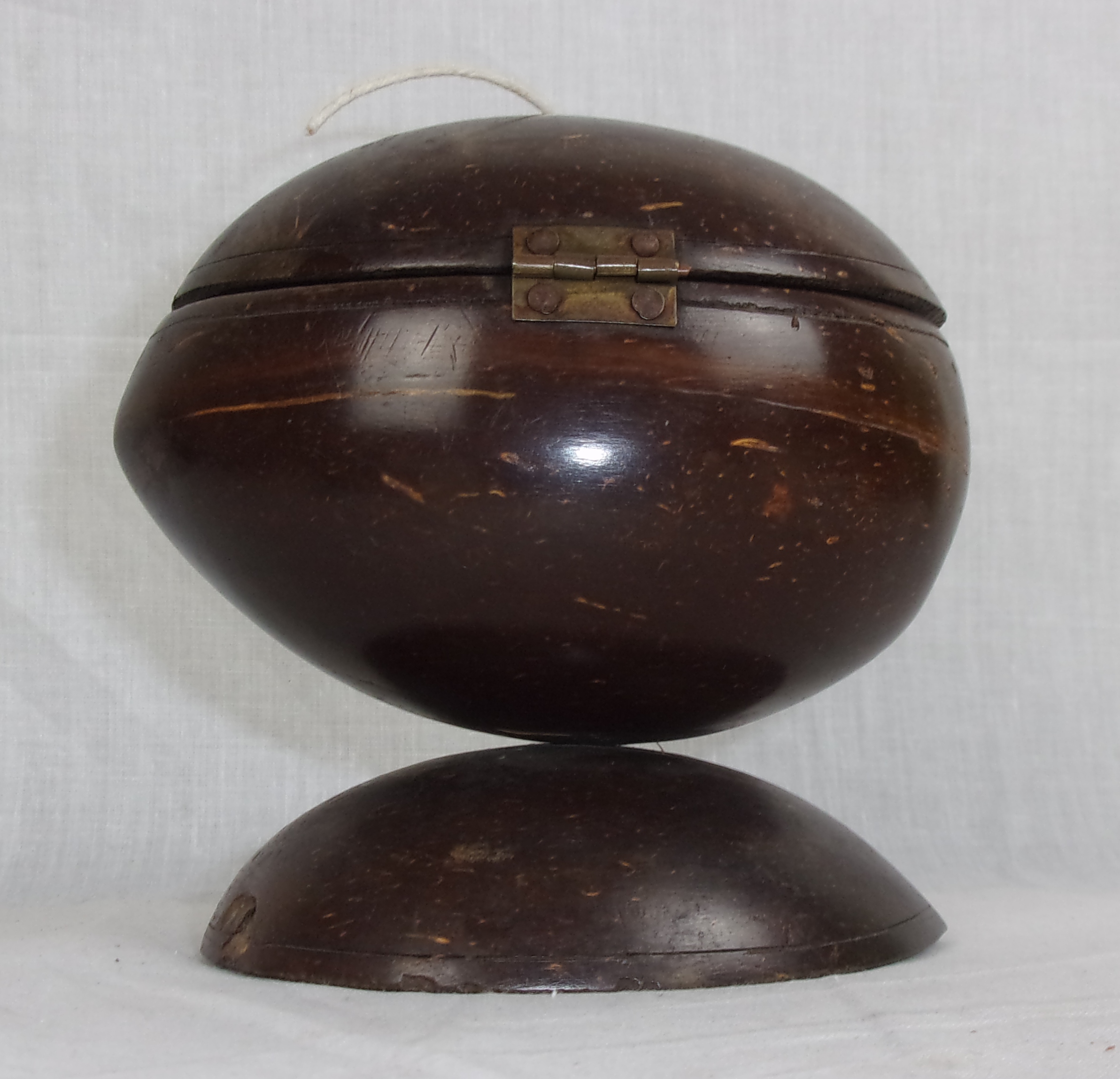 19th Century Coconut Shell String Box - Image 6