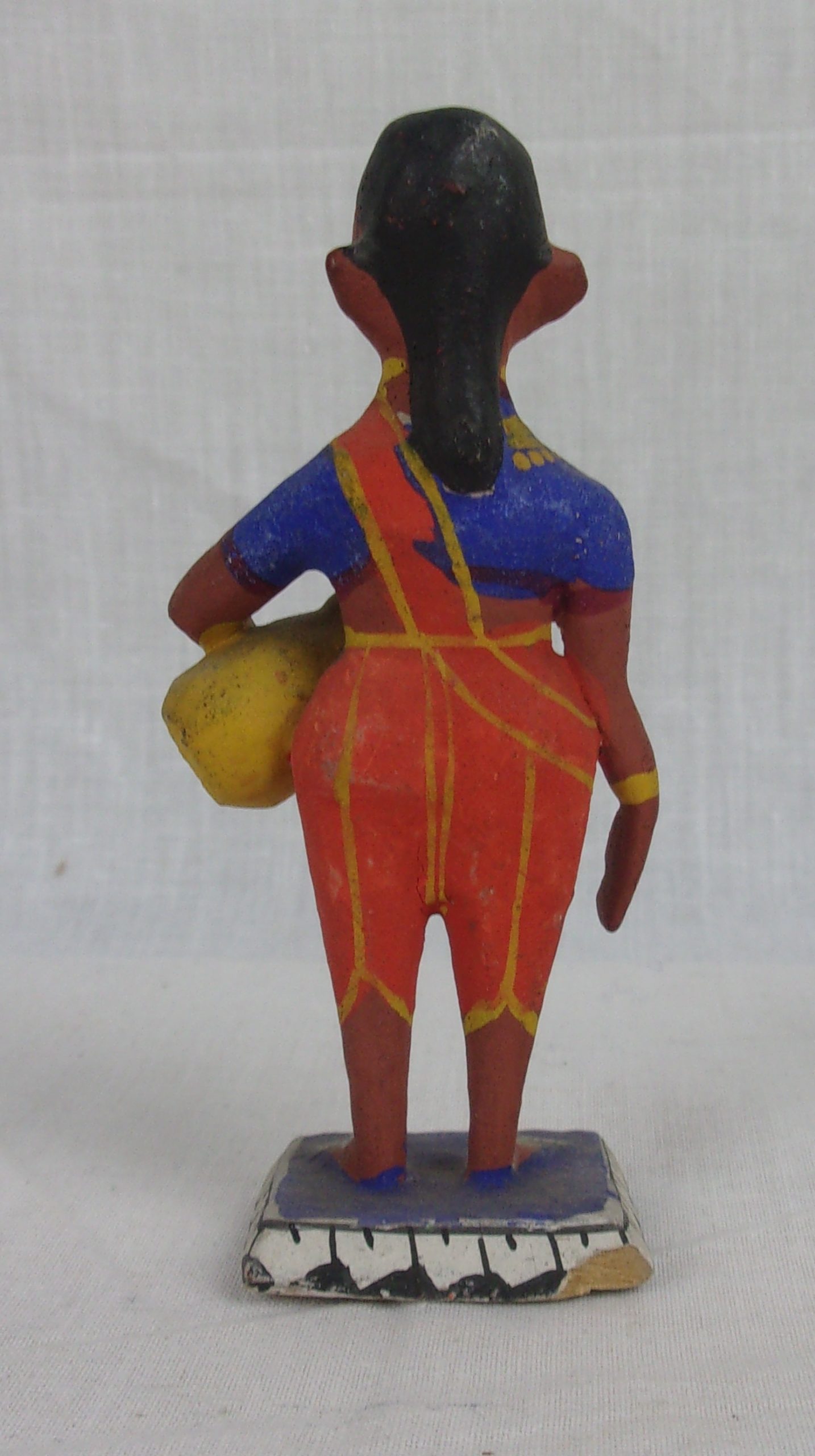 19th Century Indian Polychrome Woman With Pitcher - Image 5