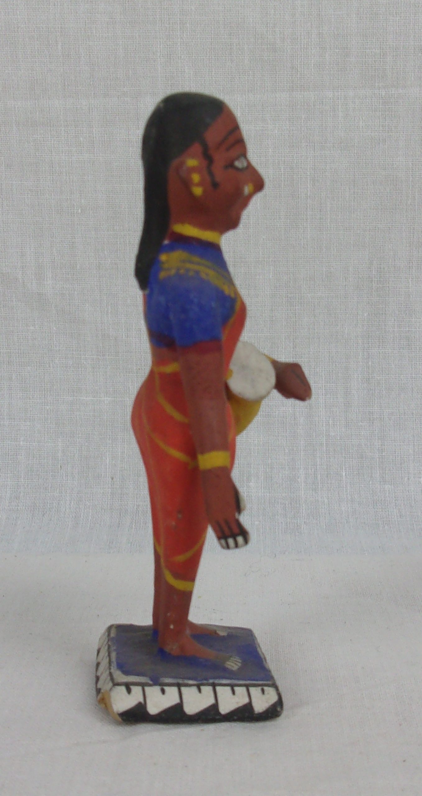 19th Century Indian Polychrome Woman With Pitcher - Image 2