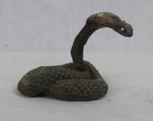 19th Century Indian Polychrome Cobra Snake