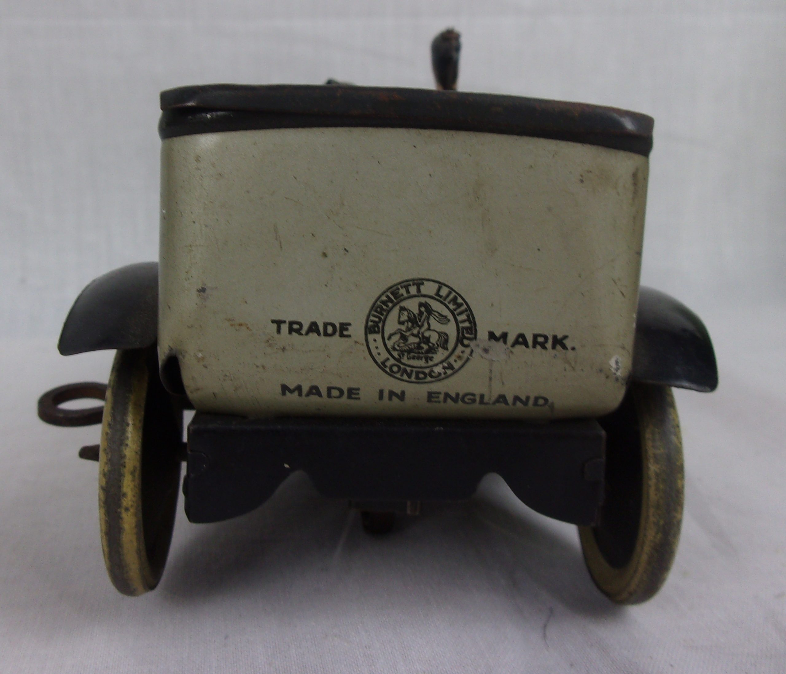Circa 1915 Burnett Tinplate Toy Touring Car, Chauffeur & Passenger - Image 4