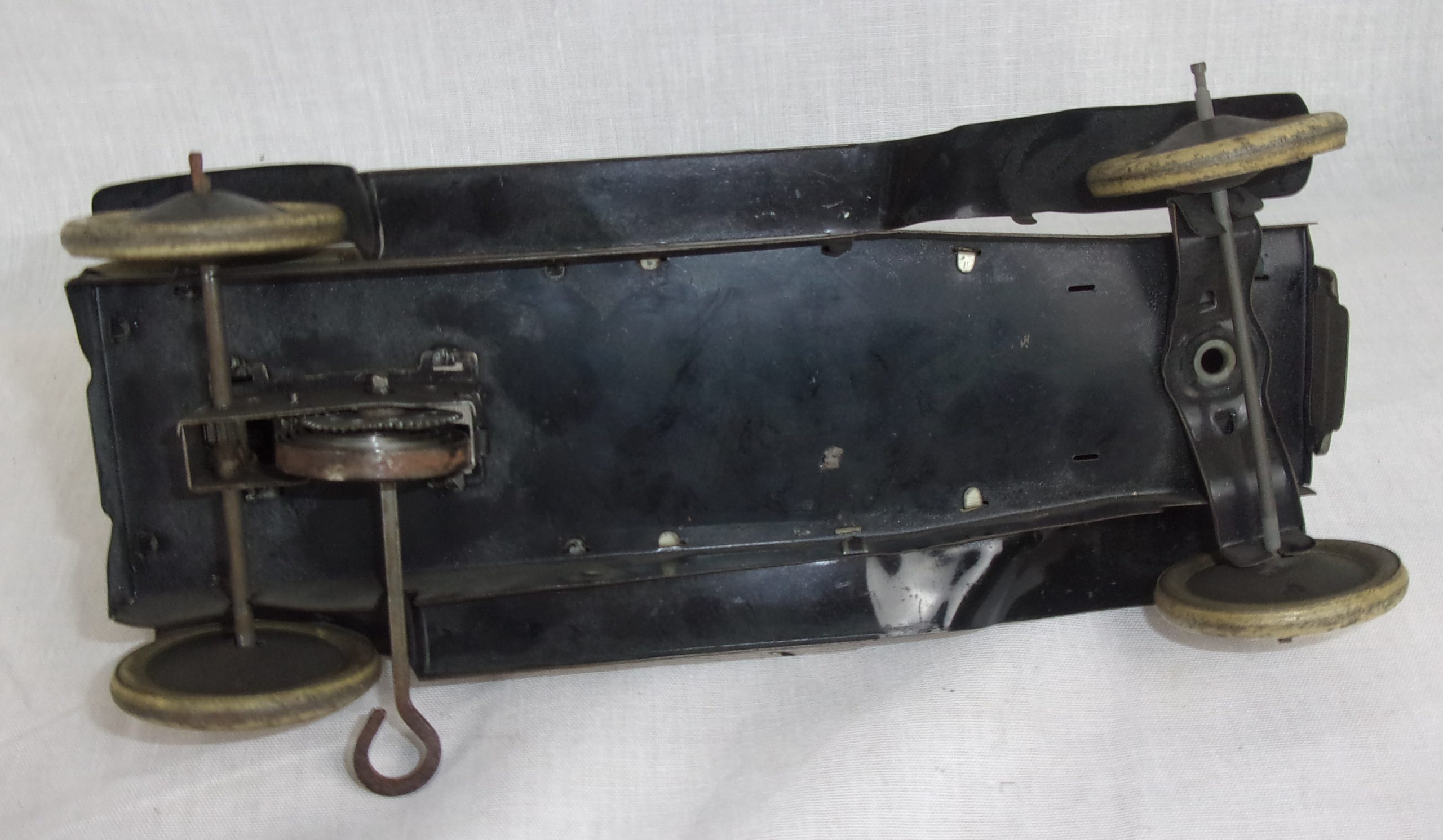 Circa 1915 Burnett Tinplate Toy Touring Car, Chauffeur & Passenger - Image 6