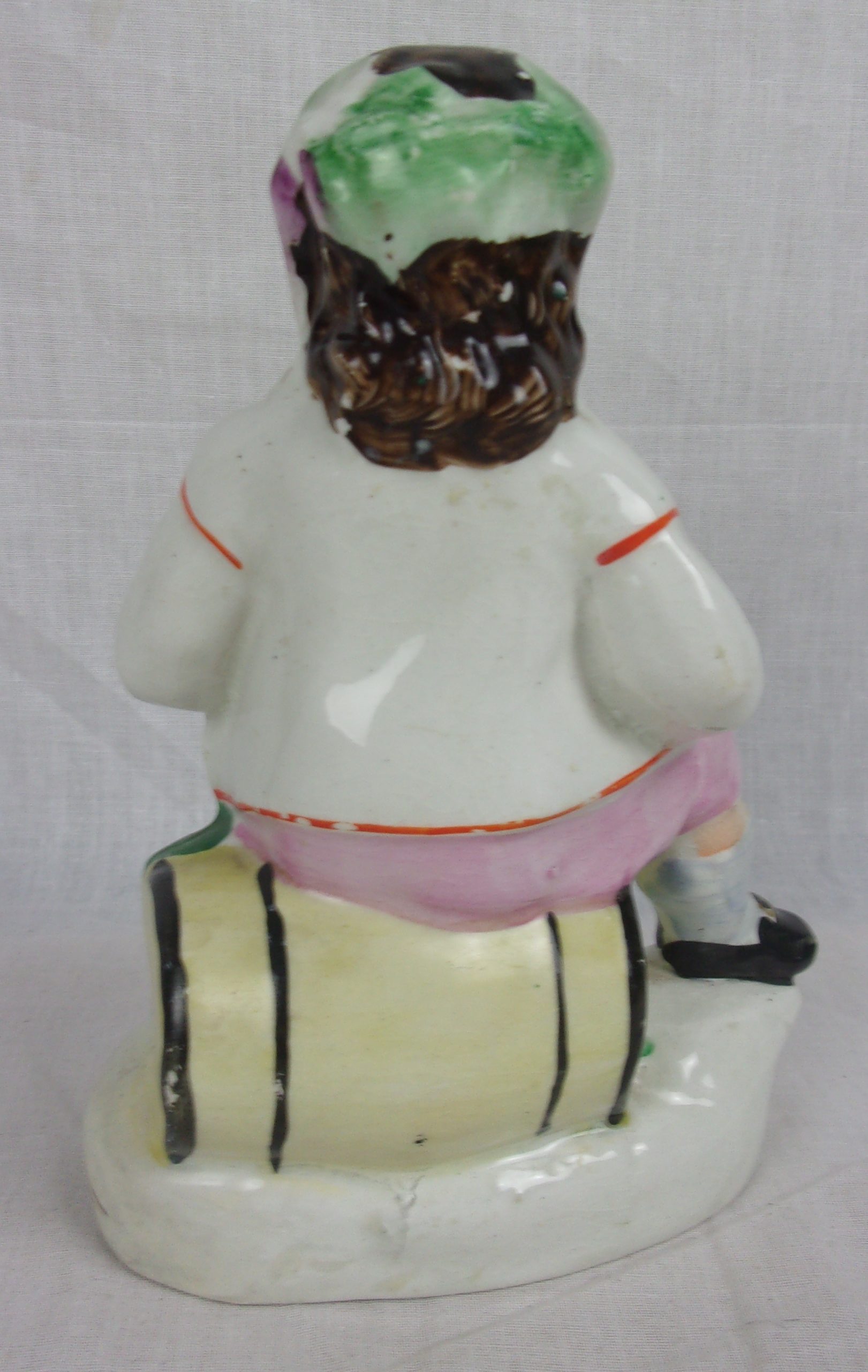 Mid 19th Century Staffordshire Figurine Of A Seated Gentleman Imbibing - Image 5