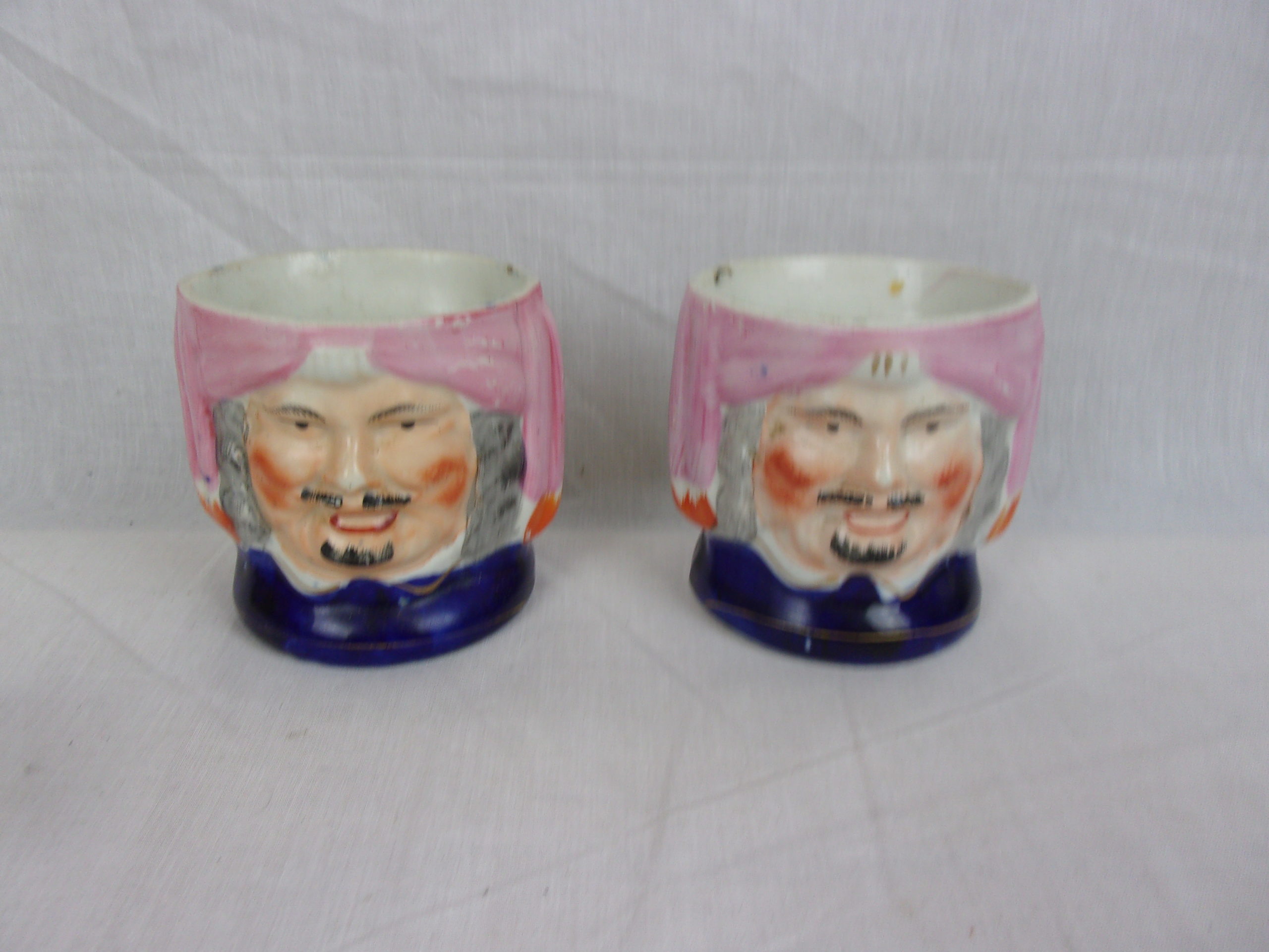 Mid 19th Century Staffordshire Two Face Jug Pair Of A Man In A Turban - Image 3