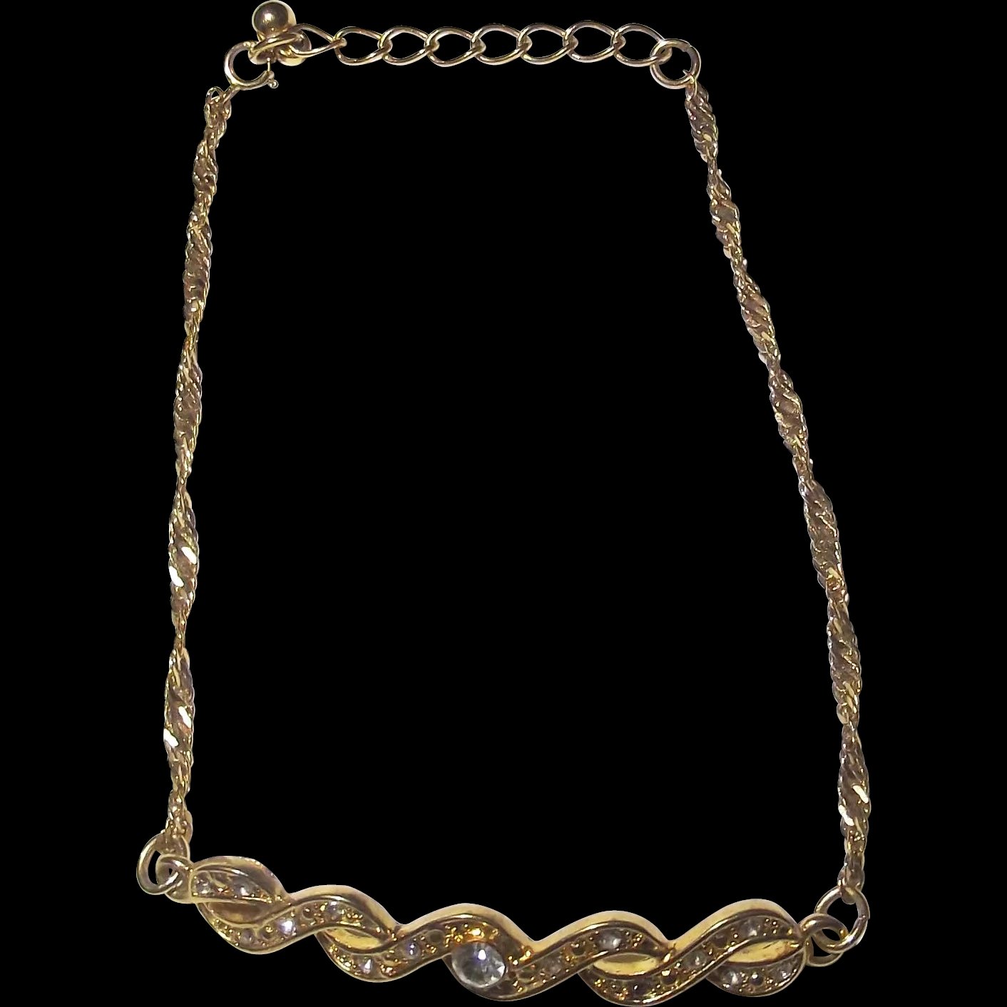 9ct Chain Rope Bar Bracelet