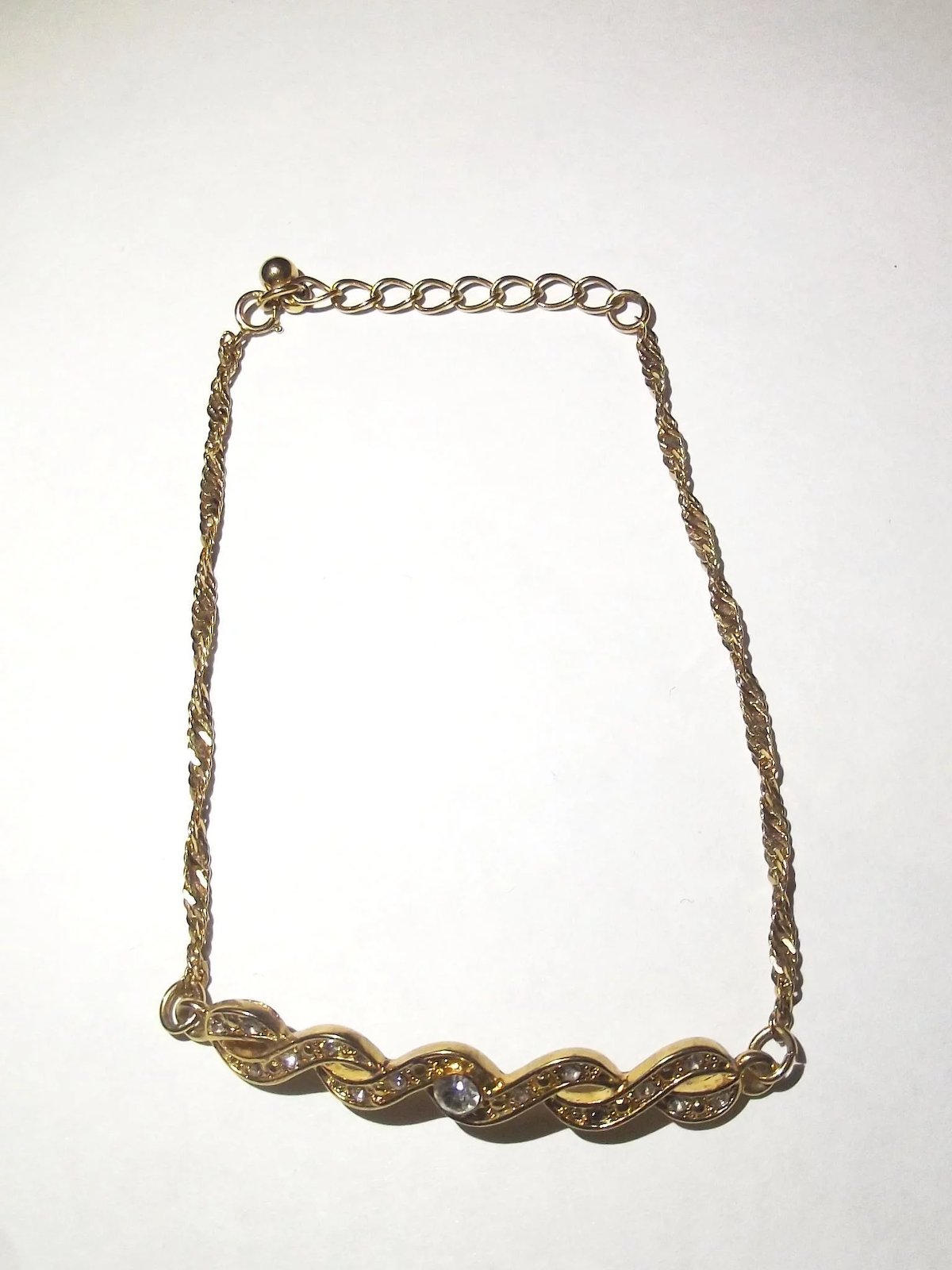 9ct Chain Rope Bar Bracelet - Image 2