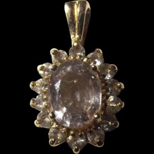 9ct Gold Paste Stone Pendant