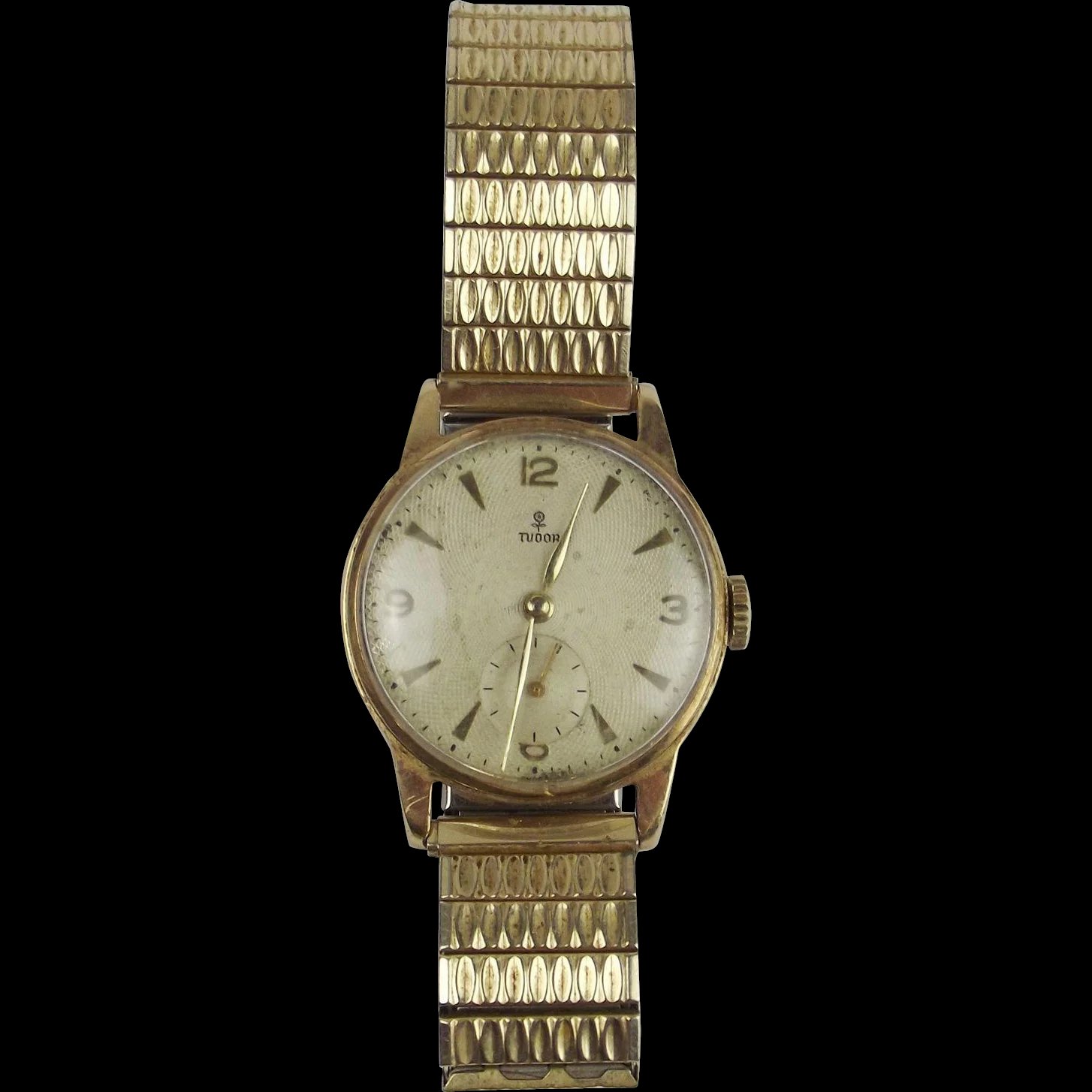 9ct Gold Rolex Tudor Wristwatch With Gold Plated Bracelet c1955