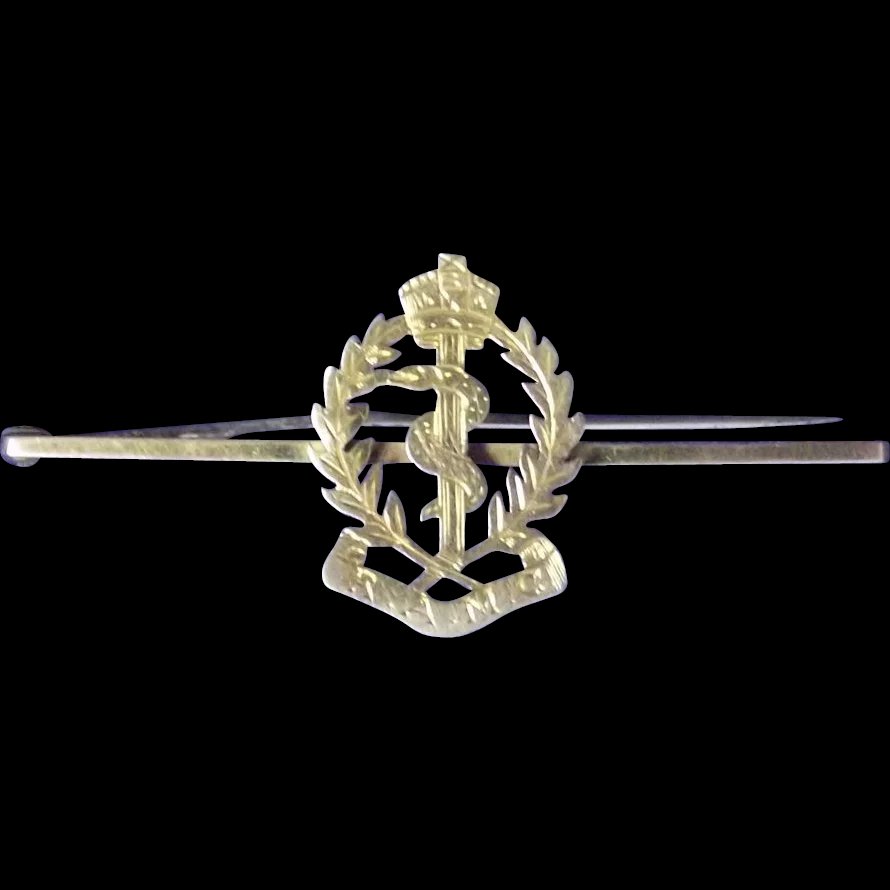 9ct Gold Royal Army Medical Corp Sweetheart Badge