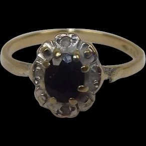 9ct Gold Ruby And Diamond Dress Ring UK Size K US 5.5