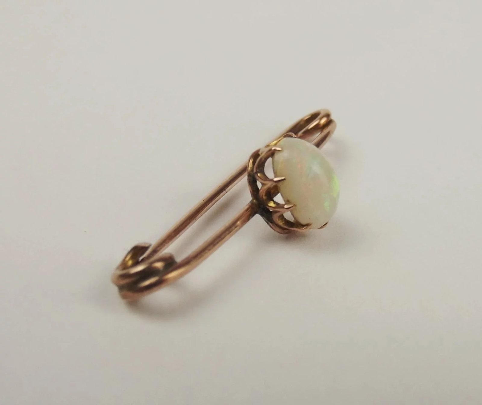 9ct Rose Gold Opal Pin Brooch - Image 2