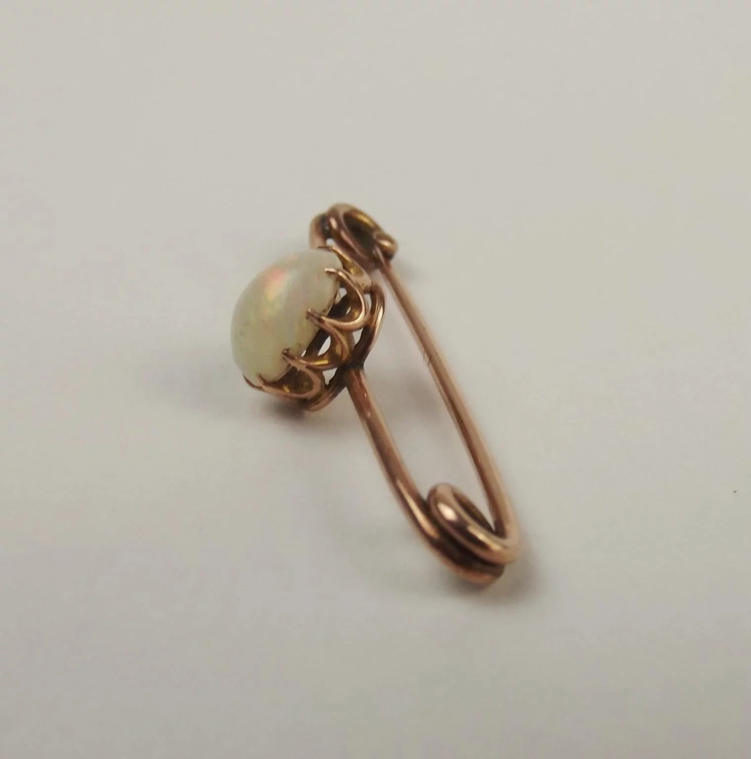 9ct Rose Gold Opal Pin Brooch - Image 3