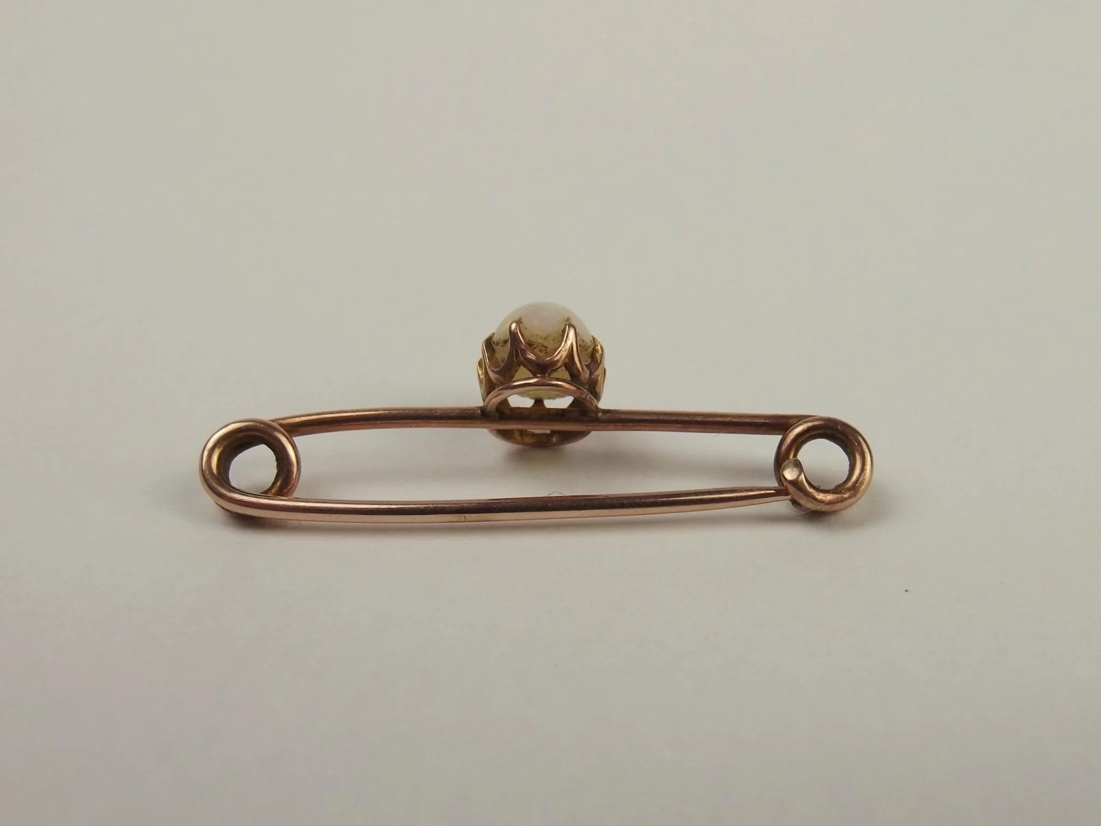 9ct Rose Gold Opal Pin Brooch - Image 4