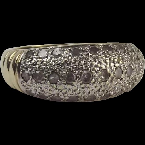 9ct Yellow Gold 0.50CTW Diamond Ring UK Size N+ US 6 ¾