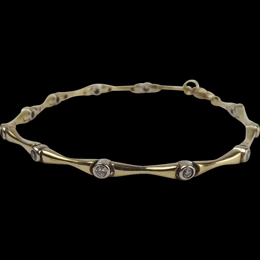 9ct Yellow Gold Cubic Zirconia Bracelet