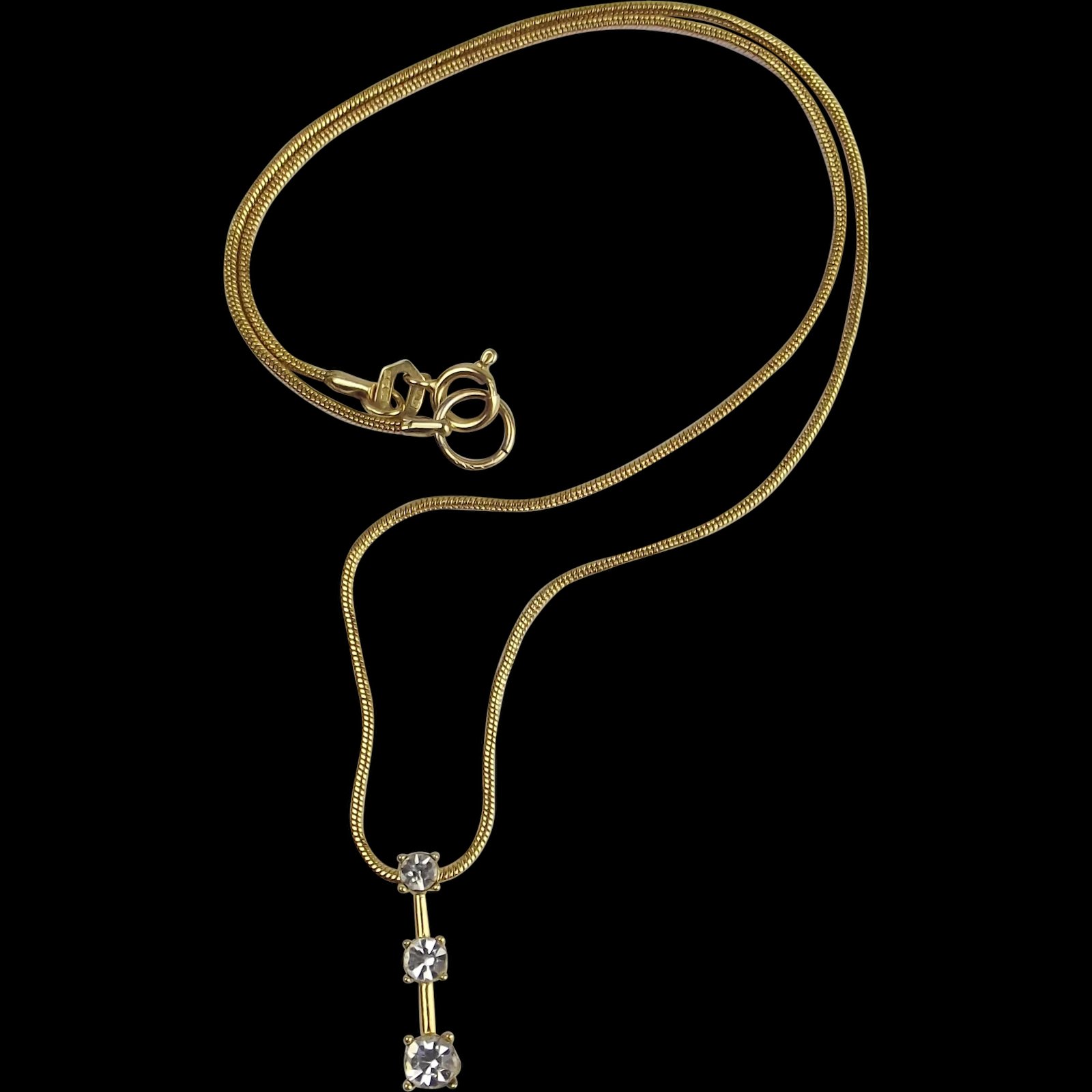 9ct Yellow Gold Cubic Zirconia Pendant Necklace 15 Inches