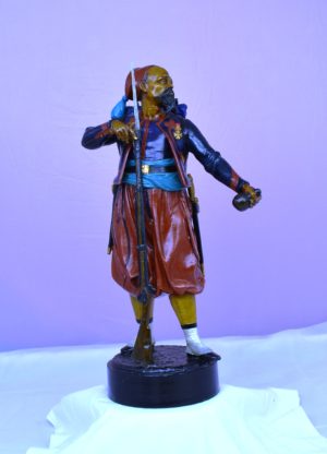 Impressive 19th Century Zouaves Large Spelter Figure