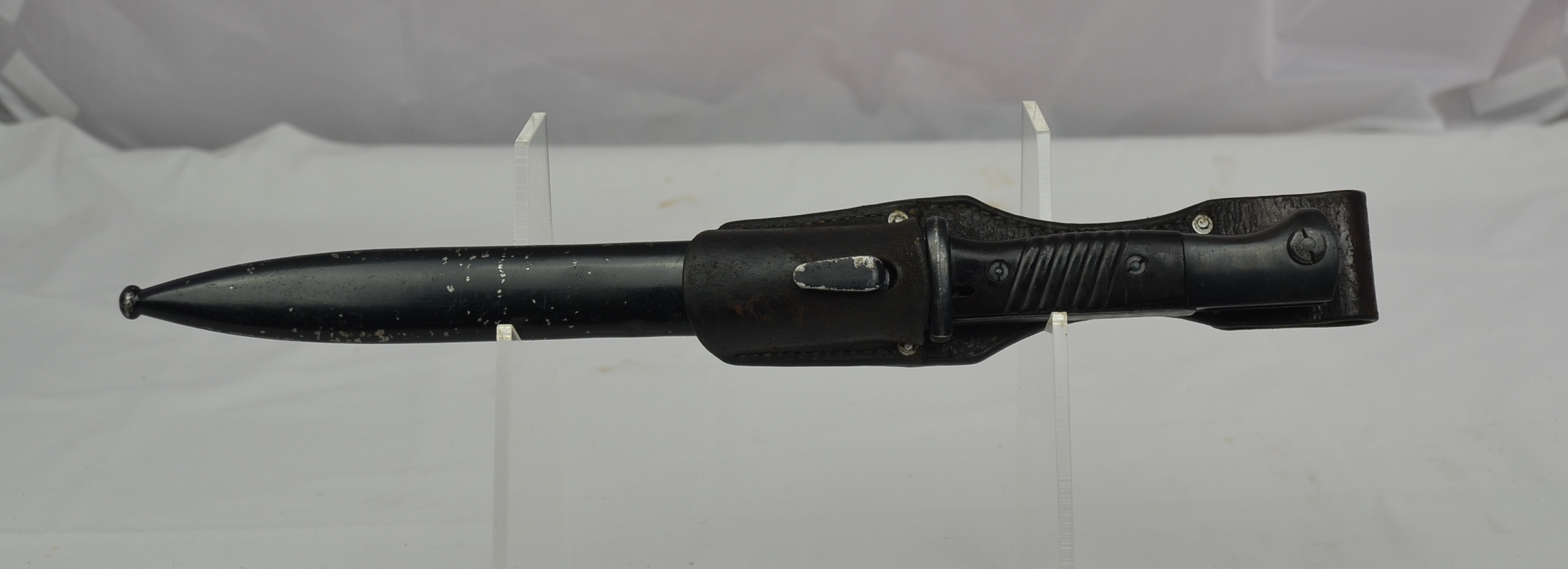 WW2 German K98 Bayonet With Perfect Horster Blued Blade Including Scabbard And Frog - Image 6