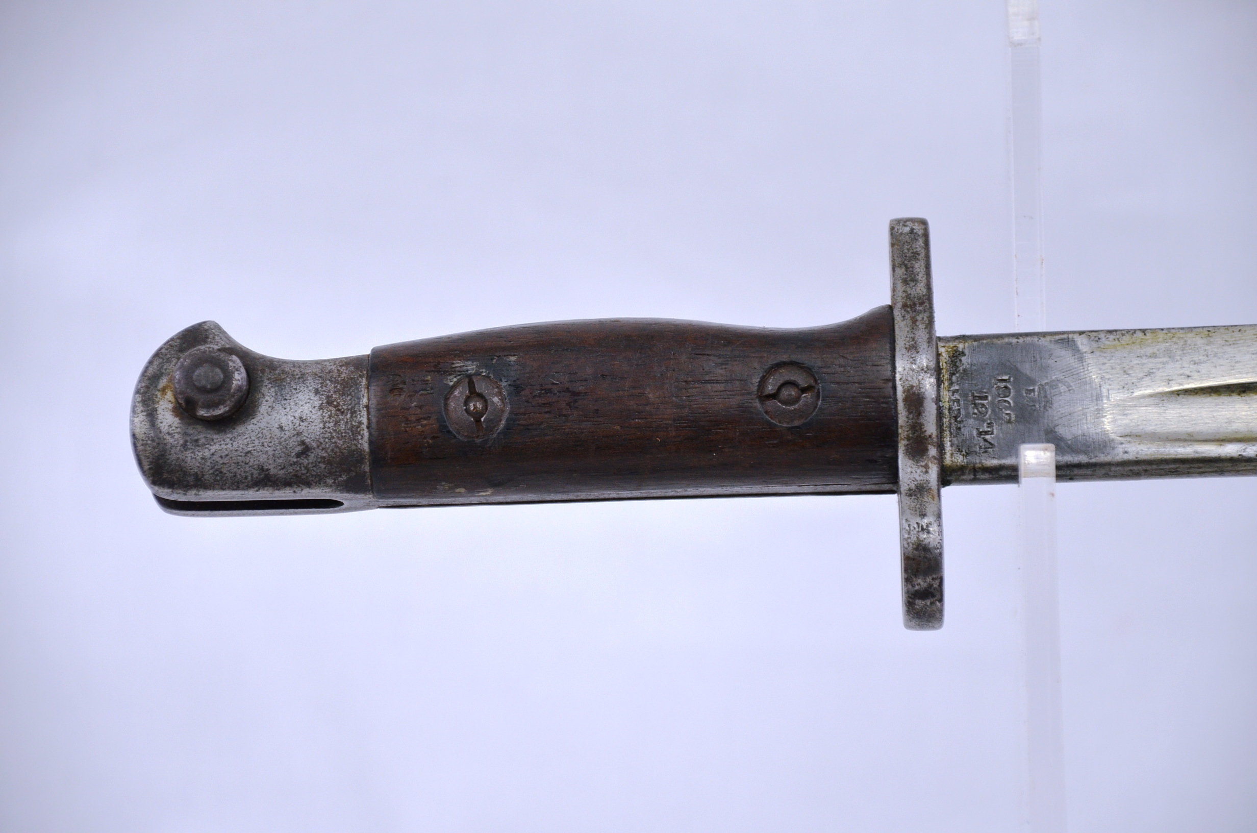 WW1 1907 Enfield Bayonet With Leather Scabbard For SMLE - Image 4