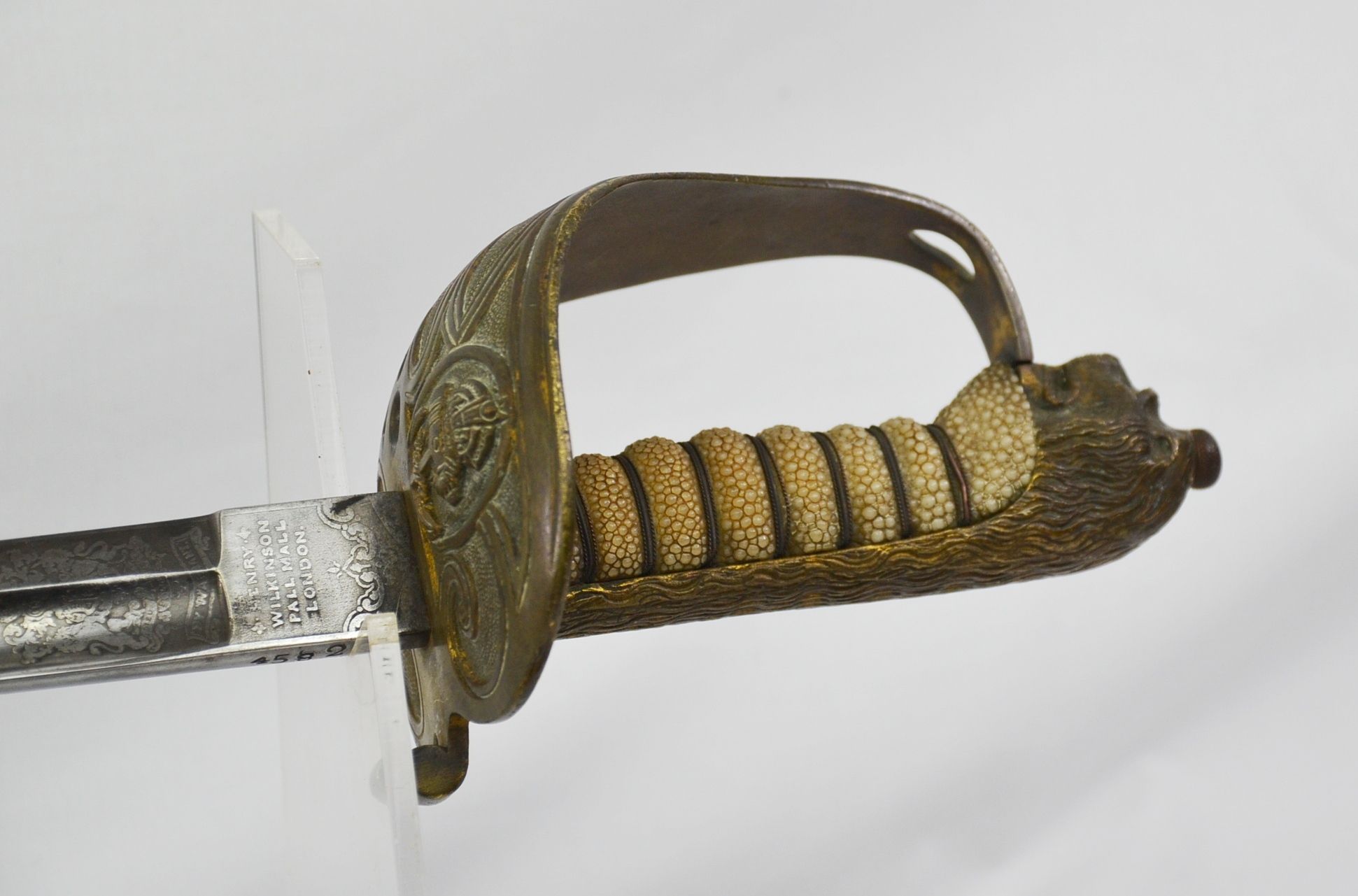 A Post 1902 Royal Naval Officer’s Sword And Scabbard With Serial No - Image 2