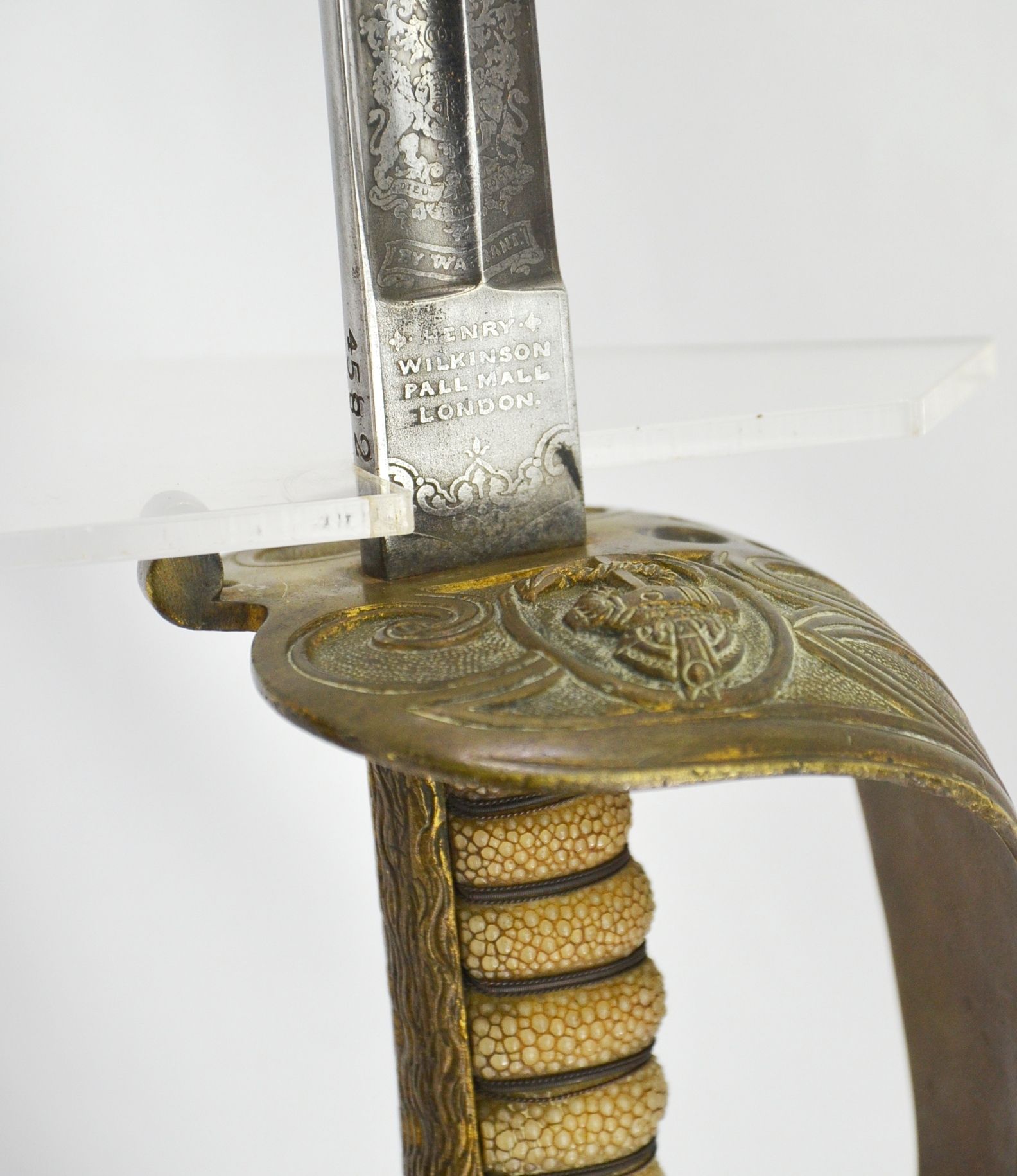 A Post 1902 Royal Naval Officer’s Sword And Scabbard With Serial No - Image 3