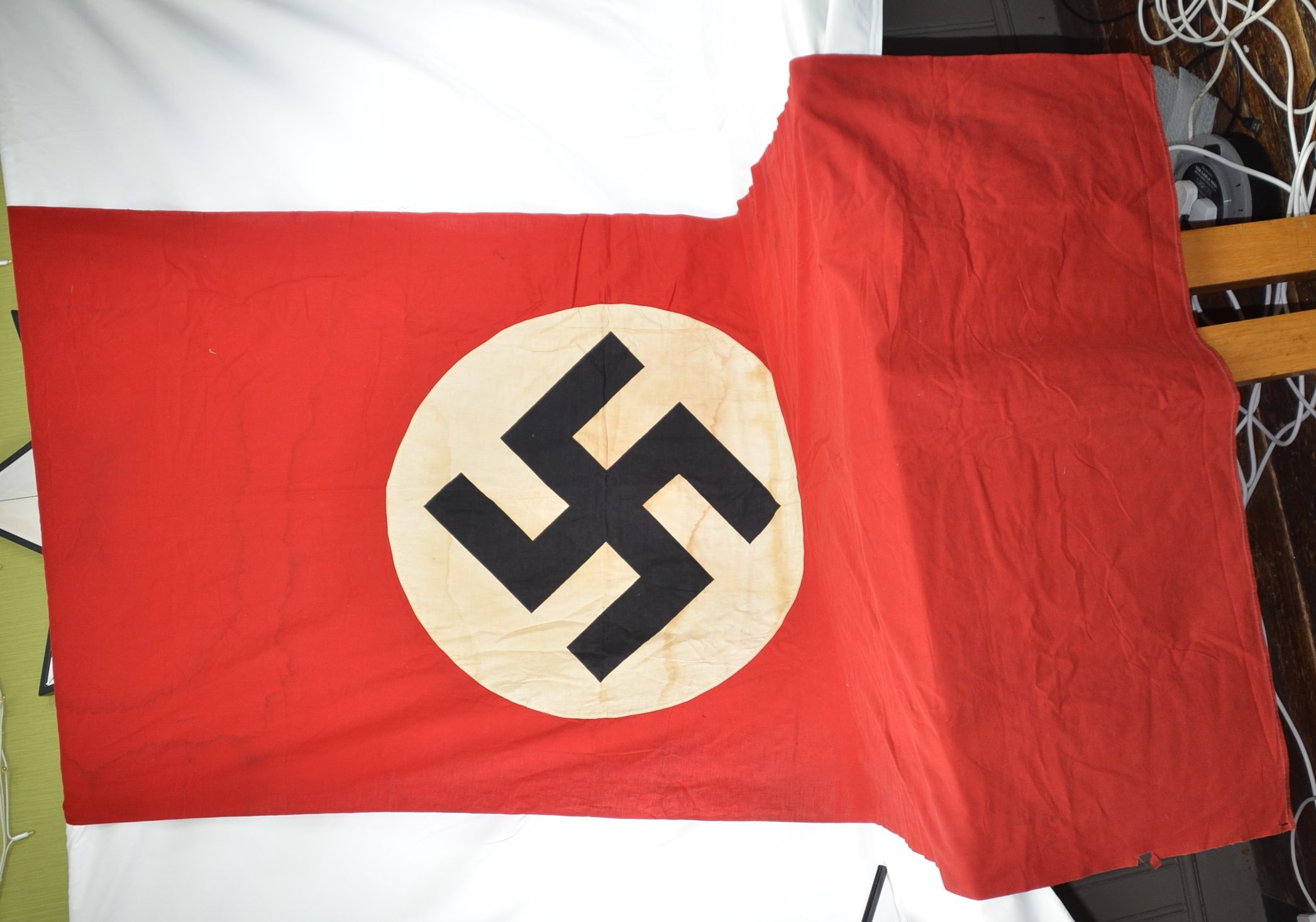 Large Double Sided Nazi Party Banner Original - Image 2