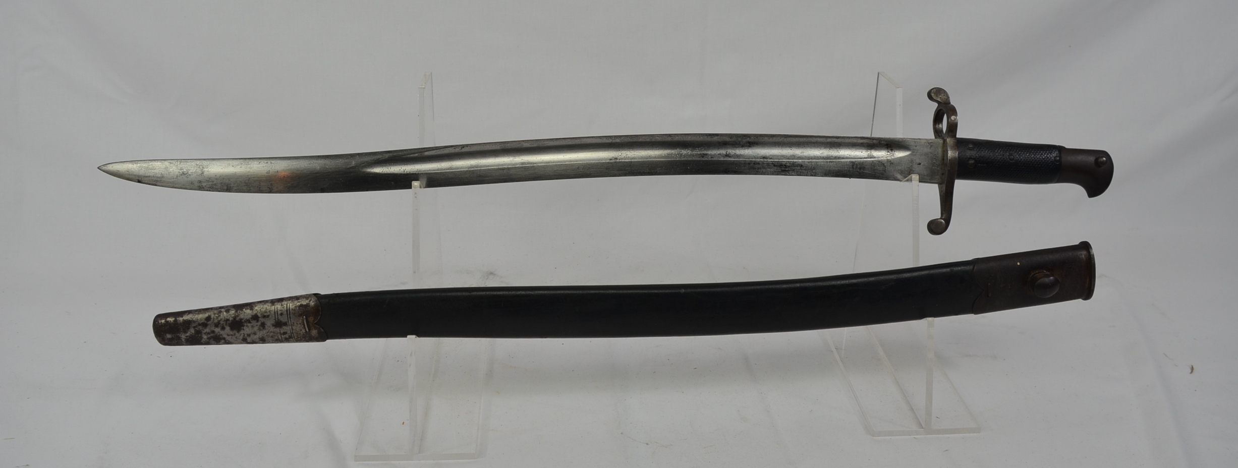 British 1856 Pattern Enfield Yataghan Sword Bayonet With Scabbard - Image 2