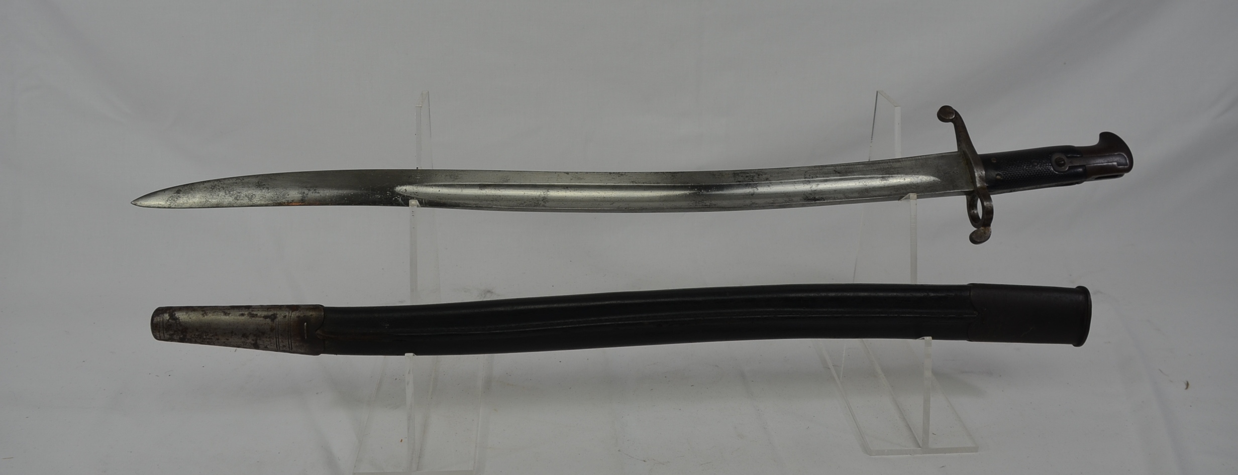 British 1856 Pattern Enfield Yataghan Sword Bayonet With Scabbard