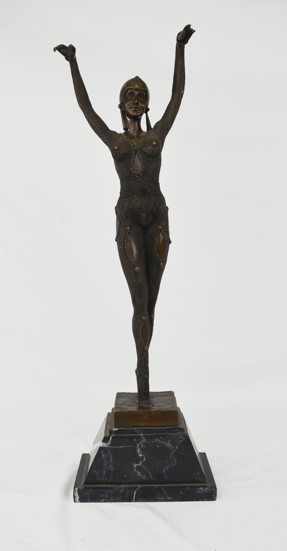 A Beautiful Art Deco Bronze Statue Of The Starfish Dancer After Chiparus