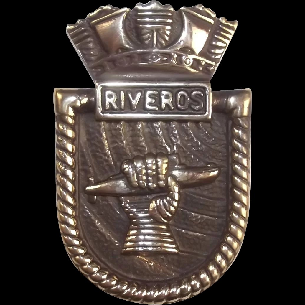 Almirante Riveros Bronze Boats Badge 1960 Destroyer