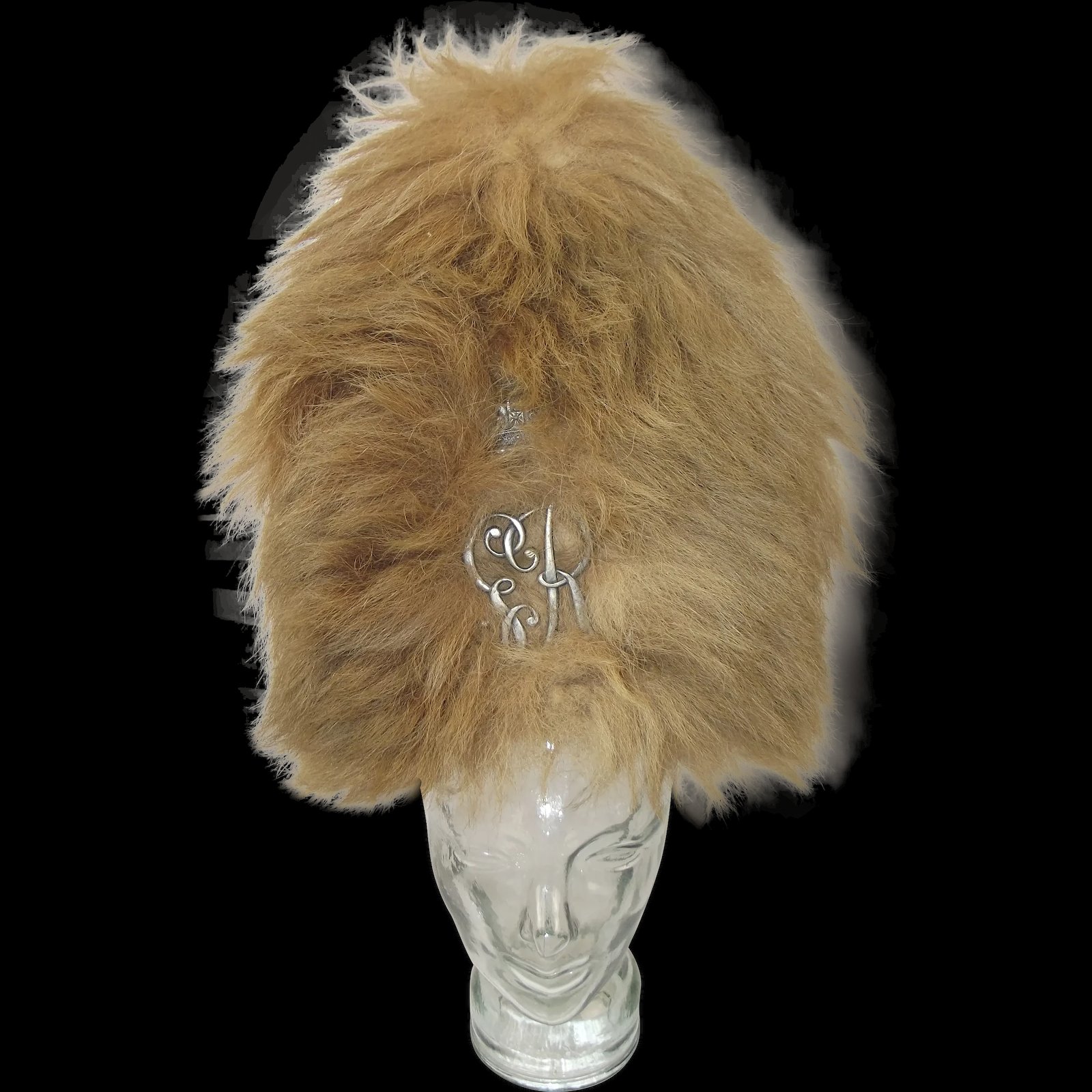 American Independence War Period Rare British Grenadier White Bearskin Mitre Cap