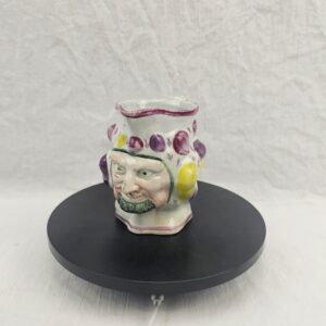 Early Staffordshire Pearlware Jug in the Form of a Bearded Jester, c.1800–1825