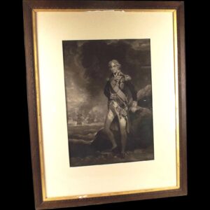 Antique Framed Minnie Cormack Mezzotint "Lord Nelson" - (after John Hoppner)