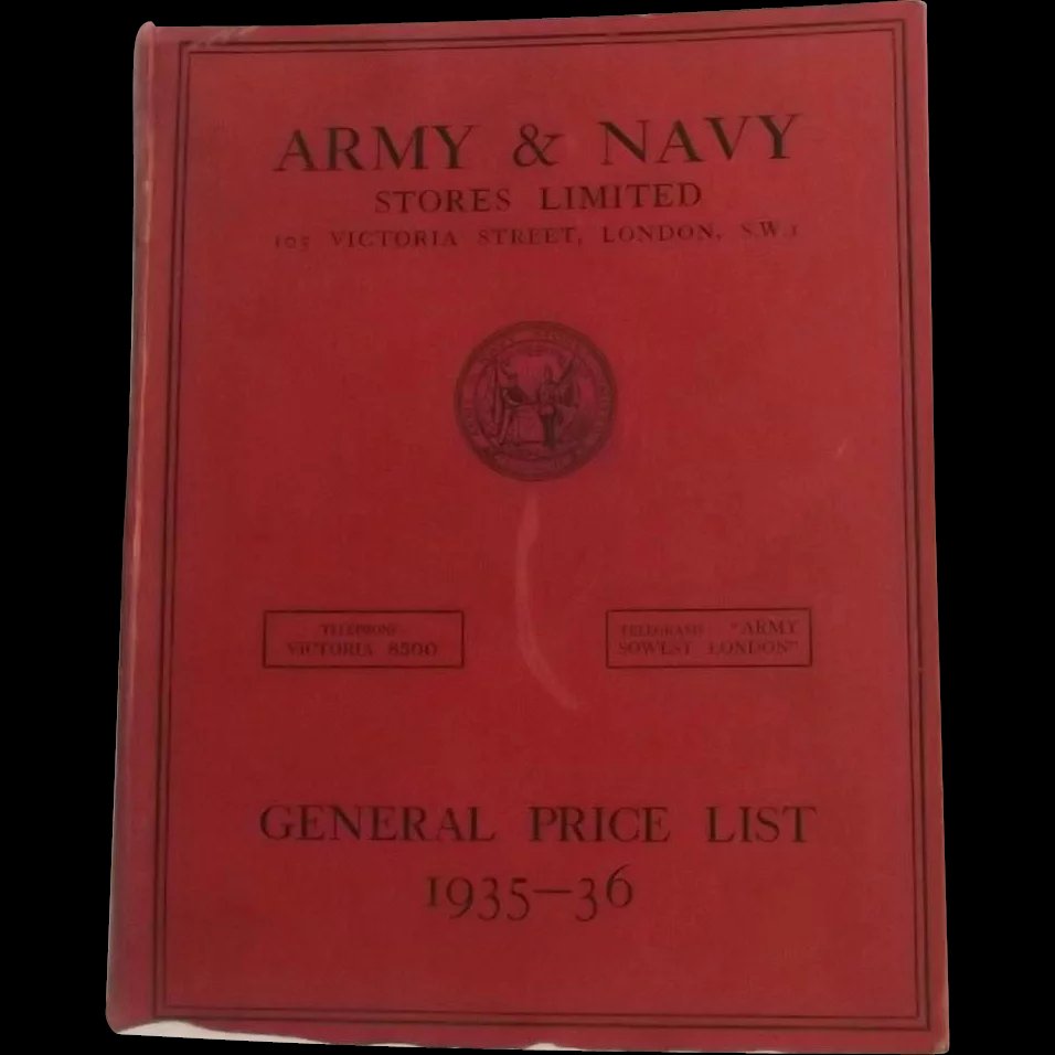 Army And Navy Stores Ltd London - Price List Book 1935-36