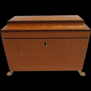 Art Deco Satinwood Tea Caddy