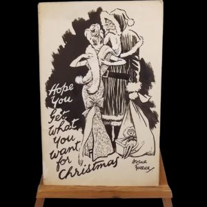 Arthur Ferrier (1891 – 1973) Merry Christmas Hand Drawn Cartoon