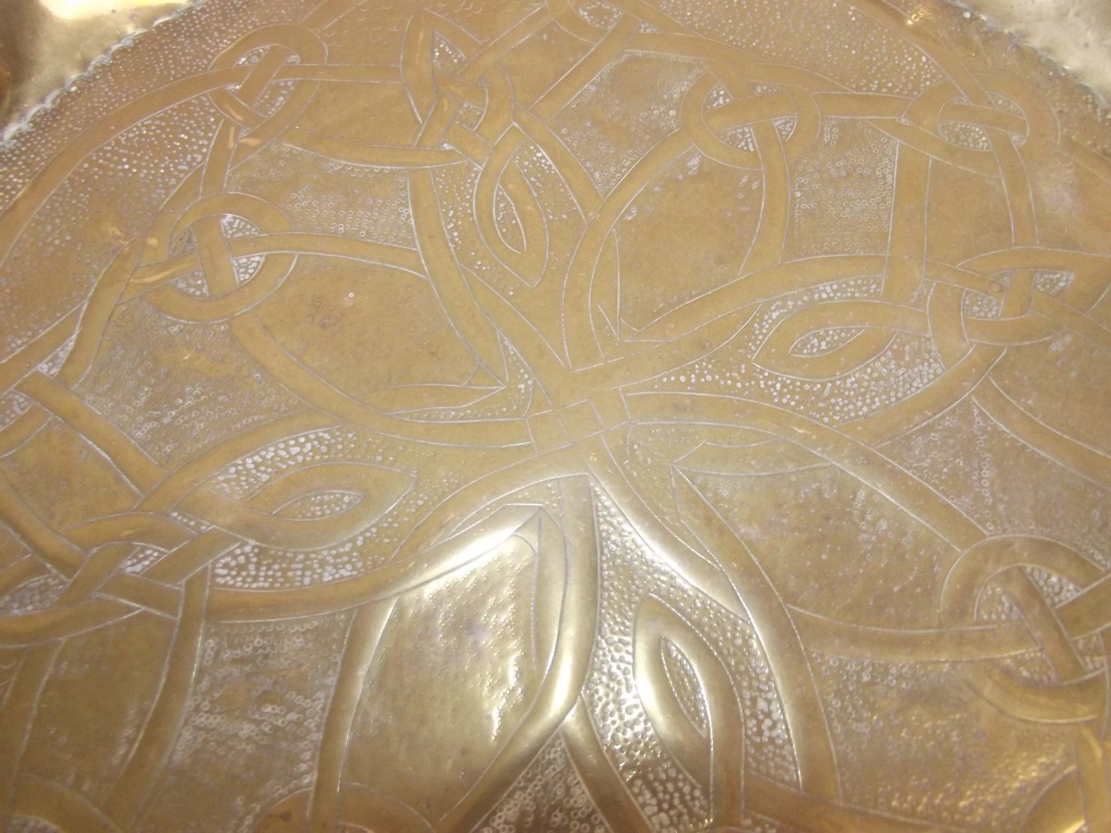 Arts & Crafts Brass Tray Embossed With Celtic Knot Motifs - Image 6