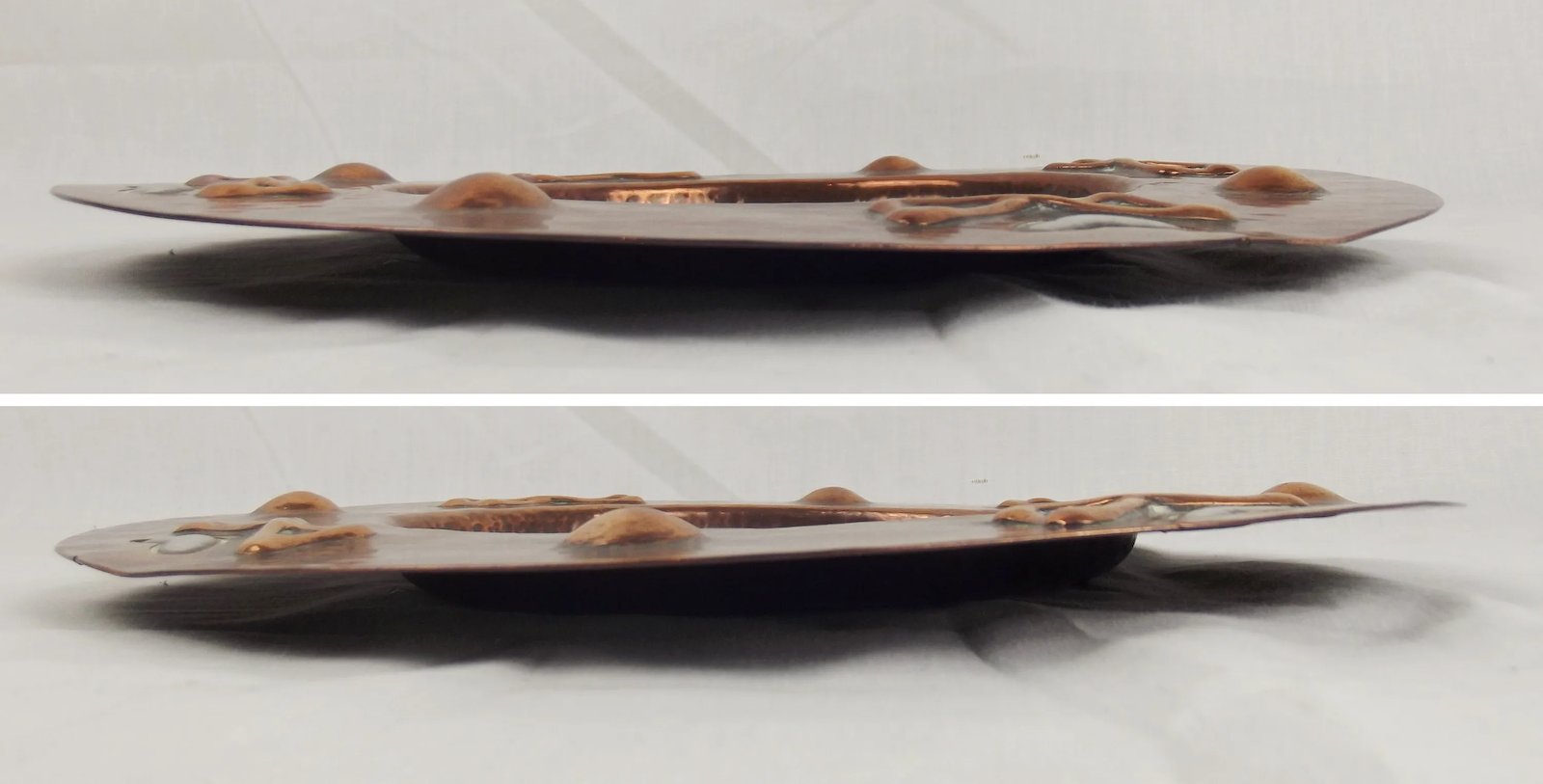 Arts And Crafts Copper & White Metal Dish - Image 7