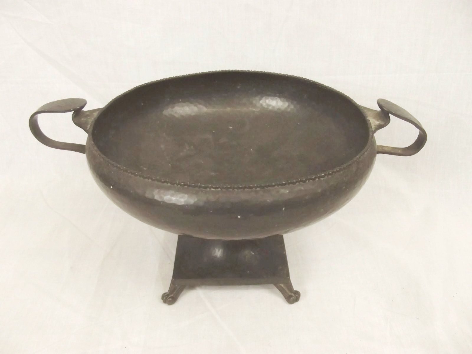 Arts & Crafts Pewter Centre Piece With Twin Handles - Image 3