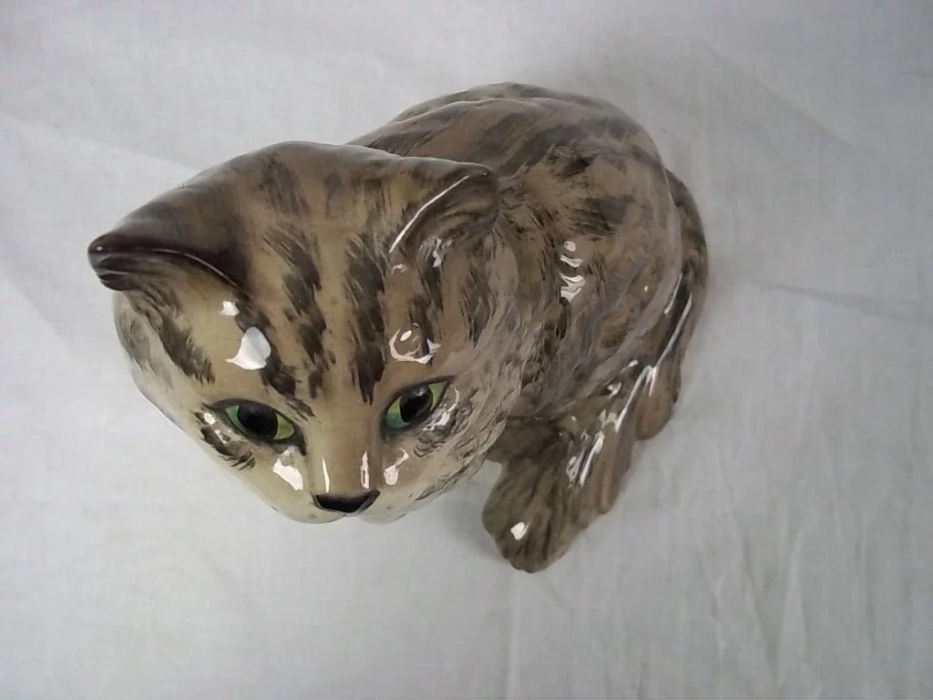 Rare Beswick Grey Stripe Pattern Persian Cat No1867 by Albert Hallam - Image 8