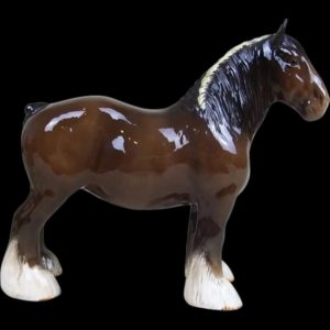 Beswick Porcelain Figure of Shire In Brown Gloss No. 818
