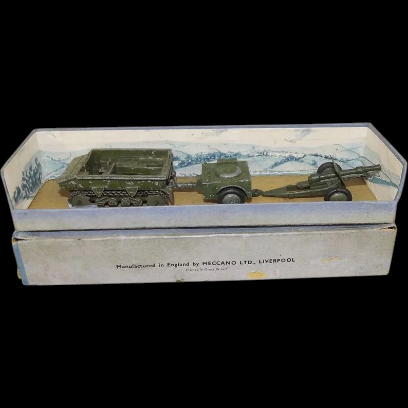 Boxed Dinky Toys No. 162 - 18-Pounder Quick-Firing Field Gun Unit #1