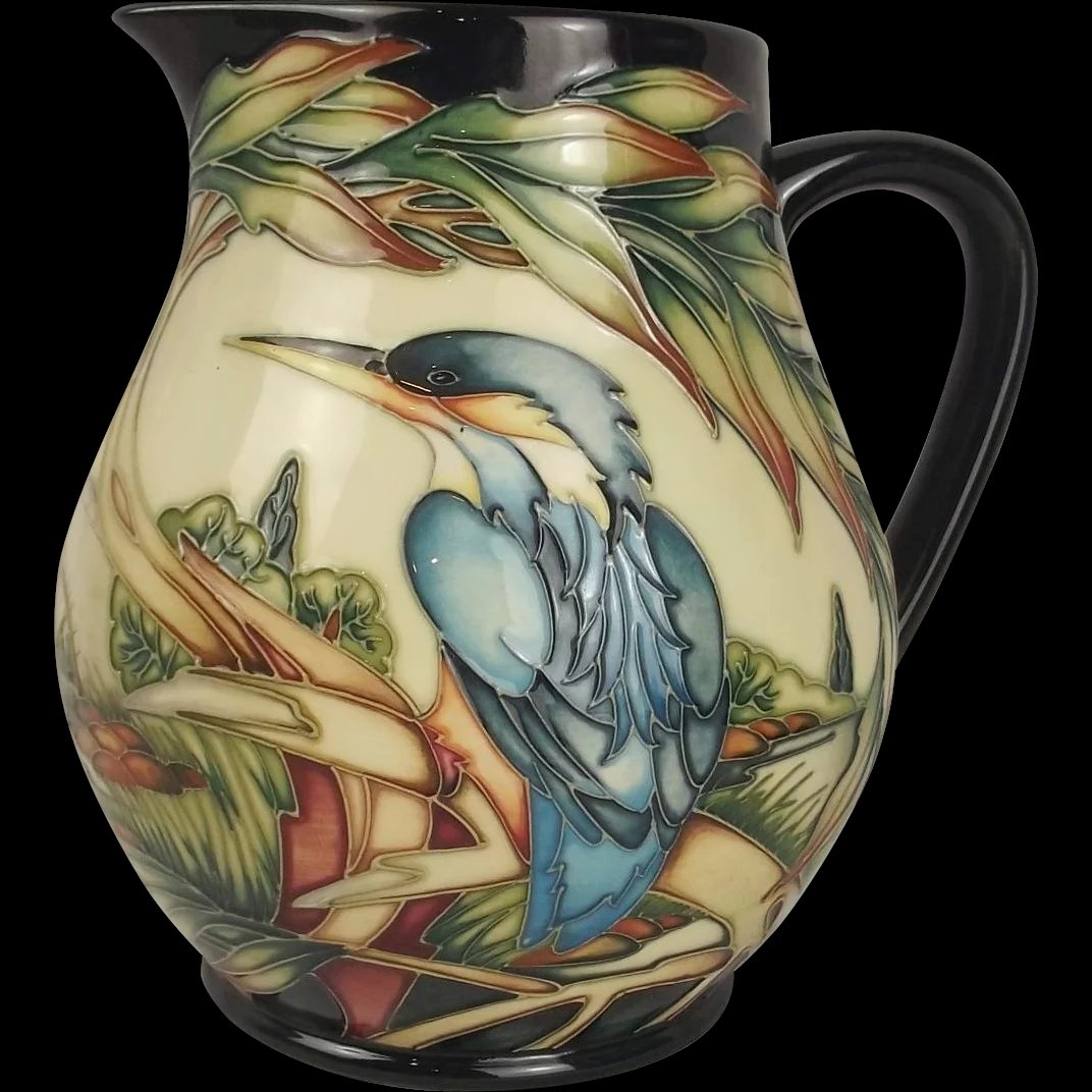Reserved - Boxed Moorcroft Kingfisher Jug Limited Edition 188/350 By Philip Gibson c2000