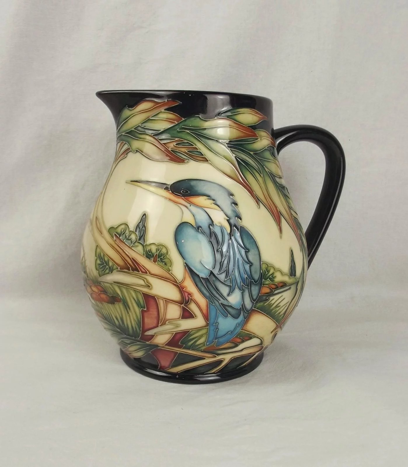 Reserved - Boxed Moorcroft Kingfisher Jug Limited Edition 188/350 By Philip Gibson c2000 - Image 2